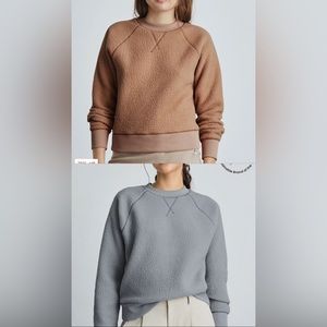 Lot of 2 EVERLANE The ReNew Fleece Raglan Sweatshirt